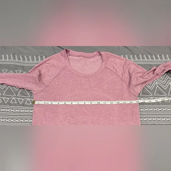 SOLD!!!!!   Lululemon Swiftly Tech Pink Longsleeve Shirt Size 8 - Picture 5 of 7